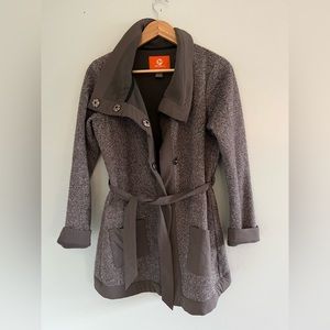Merrell Talley Swacket Belted Sweater Jacket Fleece LIned Womens Size Medium